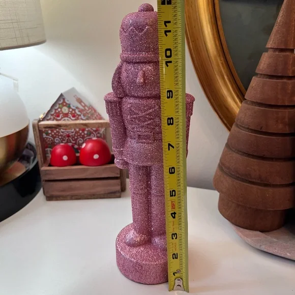 Pink Glitter Nutcracker Figurine - Picture 3 of 9